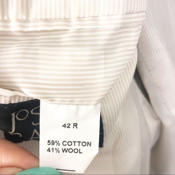 JOS A BANK | Gray Cotton & Wool Blend Blazer 42R - Picture 7 of 8